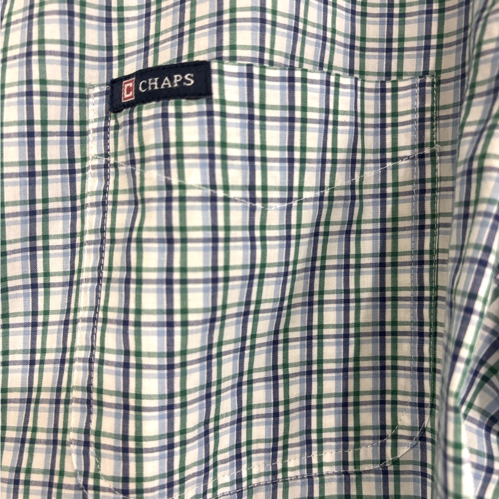 Mens Chaps Short Sleeve Button Down - Picture 4 of 5